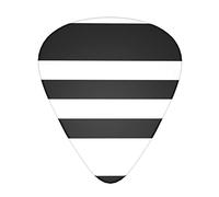 Stripes Black White Guitar Plectrums Classical Triangle Bass Acoustic And Electric Guitar Plectrums For Guitarists 12 Pieces