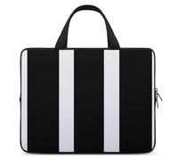 Stripes Black White Laptop Bags Ultra-Thin, Lightweight & Waterproof 12inch Laptop Sleeve, Durable Neoprene Material, Portable Protective Computer Bag with Hand Strap