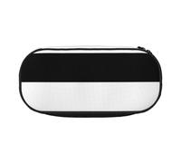 Stripes Black White Print Pencil Pouch for Kids Fun Pencil Case Pouch for Girls Large Pen Case with Zipper, Portable Pencil Bag Holder for School Sudent Teacher Stationery