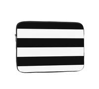Stripes Black White Printed Laptop Sleeve Case 15 Inch - Protective Laptop Cover Bag Shockproof Notebook Computer Bag For Men And Women