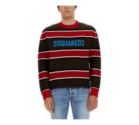 Stripes Crew Jumper - male - Dsquared2 - Round-neck Knitwear - Multicolor - M - Knitwear M