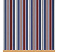 Stripes Fabric by The Yard,American Blue Red Striped Upholstery Fabric for Chairs,Retro Geometric Waterproof Outdoor Fabric,1 Yard,(L92*W150cm) Navy Blue