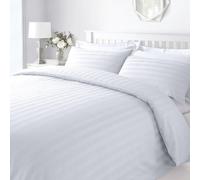 Stripes Hotel Style Duvet Cover Sweet Dreams White Single