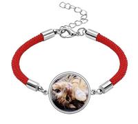 Stripes Kitty Cat Relax Animal Adorable Lucky Red String Bracelet Rope Bracelet Handmade