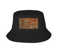 Stripes on Leopards Adult Bucket Hat Sun Protection Cap Sunshade Fisherman Hat Print Fishing Cap for Women Men