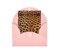 Stripes on leopards Greeting card, blank inner page, includes envelope, 10 cm x 15 cm, for anniversary and party invitations.