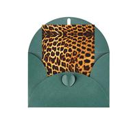 Stripes on leopards Greeting card, blank inner page, includes envelope, 10 cm x 15 cm, for anniversary and party invitations.