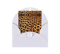 Stripes on leopards Greeting card, blank inner page, includes envelope, 10 cm x 15 cm, for anniversary and party invitations.