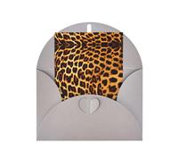 Stripes on leopards Greeting card, blank inner page, includes envelope, 10 cm x 15 cm, for anniversary and party invitations.