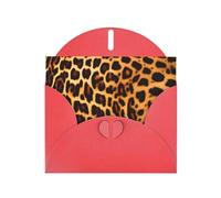 Stripes on leopards Greeting card, blank interior, suitable for occasions such as Valentine's Day and wedding anniversaries.