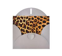 Stripes on leopards Greeting card, blank interior, suitable for occasions such as Valentine's Day and wedding anniversaries.