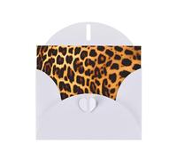 Stripes on leopards Greeting card, blank interior, suitable for occasions such as Valentine's Day and wedding anniversaries.