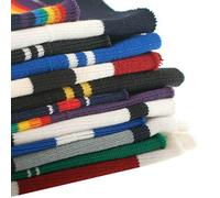 Stripes Pattern Knitted Waistband Rib Welt for Cuffs or Waist Band & Neck Band Ribs for Jackets, Bombers, or any Apparel Garments for Trimming - Royal Blue/2 White Stripes -