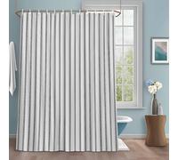 Stripes Shower Curtain with 12 Hooks Modern Art Black Beige Waterproof Fabric Shower Curtains Sets for Bathroom Bath Decorations, Machine Washable, 72"x78"