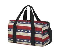 Stripes Stars Flag Vintage Sports Duffel Bag USA Flag Weekend Overnight Bag Tote Holdall Casual Travel Gym Duffel Bags for Kids Girls Boys Women Men