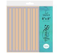 Stripes - Thick & Thin Art Stencil, 8" x 8", 250 microns