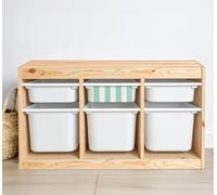 Stripes Vinyl Stickers Compatible with IKEA Trofast Boxes, Fits Small/Medium/Large Bins, Easy Peel & Apply, Nursery & Playroom Organization, Stickers ONLY (Aqua, Small Box Sticker)