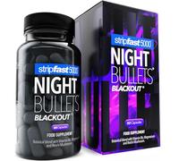 stripfast5000 Weight Management Support + Relaxation Capsules, Stimulant-Free for Women & Men, Night Bullets Blackout