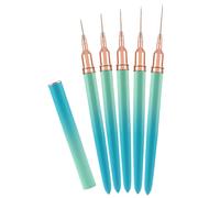 Striping Nails Arts Brush Set - Fine Paint Pen, Nails Arts Tool Kit | Widely Use 5pc Drawing Pens For Gel Tips, Salon Design Brushes For Lines Curves Acrylic Decor, Professional Manicure Handwork Set