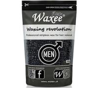 Stripless Hard Film Wax Beads for hair removal, WAXEE flex, 500g, Natural, Pellets, Bikini, No strips! Brazilian waxing, HOT! (500g, for Men)