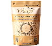 Stripless Hard Film Wax Beads for hair removal, WAXEE flex, 500g, Natural, Pellets, Bikini, No strips! Brazilian waxing, HOT! (500g, White Chocolate)