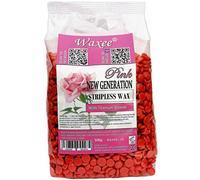 Stripless hard film wax New Generation, Brazilian peelable, peel off flexible wax beads (500g bag of film hard wax, Pink)