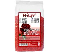 Stripless hard film wax New Generation, Brazilian peelable, peel off flexible wax beads (Red Rose, 500g bag of film hard wax)