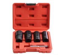 Stripped Bolt Extractor Set 5pcs - Professional Wheel Lock Removal Kit for Cars - High Torque Nut Remover Tools with Storage Bag