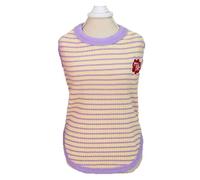 Stripped Cat Dog Vest Clothing Spring Summer Pet Clothes Red Blue Yellow Sleeveless Dog Hoodies Tank Top For Small Dogs(Yellow,L)
