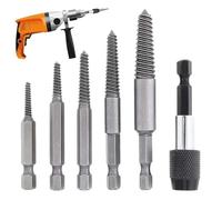 Stripped Screw Removal Tool - Screw Extractor Set | Stripped Screws Remover Kit | 6 Pieces Professional Easy Out Nut Removal Carpenter Tool for Artists Hobbyists Homeowners Electricians Amateurs