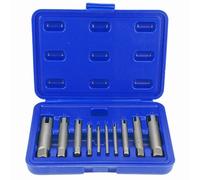 Stripped Screw, Steel Broken Head Taps Stripped Screw Remover Kit Tap Extractor Set, Threading Tap Extractors (10Pcs)
