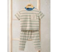 Stripped Terry Towelling T-Shirt & Joggers Set MULTI 0-3 Months