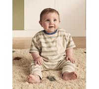 Stripped Terry Towelling T-Shirt & Joggers Set MULTI 6-9 Months
