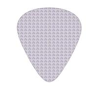 Stripped Triangles Guitar Picks 12 Pack Universal ABS Guitar Picks,Continuous Abstract Pattern of Sweet Pastel Tone Diagonal Stripped Triangles,for Acoustic and Electric Guitar,Violet Mauve