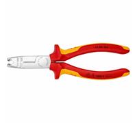 KNIPEX Stripping Pliers Chrome-Plated Insulated with Multi-Component Grips, VDE-Tested 165 mm, 13 46 165