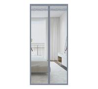 Strips Fly Screens Doors Magnetic Door Screen Fitted with 4 Cm Velcro At The Top No-Drill Easy Installation for Keeping Out Flies & Bug(Grey Stripes,90 * 205cm)