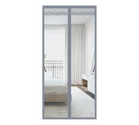 Strips Fly Screens Doors Magnetic Door Screen Fitted with 4 Cm Velcro At The Top No-Drill Easy Installation for Keeping Out Flies & Bug(Grey,120 * 200cm)