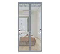 Strips Fly Screens Doors Magnetic Door Screen Fitted with 4 Cm Velcro At The Top No-Drill Easy Installation for Keeping Out Flies & Bug(Fine Grey Stripes,90 * 215cm)