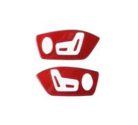 Strips Interior Moulding For A3 8Y S3 2021-2025 Car Seat Adjust Button Frame Trim Stickers Decoration Tuning Auto Interior(Carbon Red)