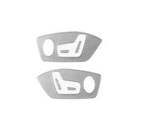 Strips Interior Moulding For A3 8Y S3 2021-2025 Car Seat Adjust Button Frame Trim Stickers Decoration Tuning Auto Interior(Carbon silver)