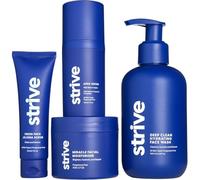 Strive Apex Skin Care Set, Advanced Anti-Ageing, Fragrance-Free, for All Skin Types, Fights Dark Circles and Dull Skin, Peptides, Retinal, Vitamin C, Niacinamide (Facial Cleanser,