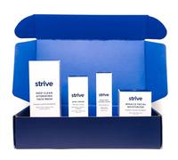 Strive Apex Skin Care Set, Advanced Anti-Ageing, Fragrance-Free, for All Skin Types, Fights Dark Circles and Dull Skin, Peptides, Retinal, Vitamin C, Niacinamide (Facial Cleanser,