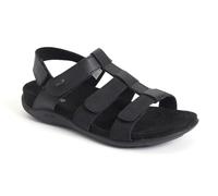 Strive Women's Cassis Black Leather Sandals UK 8