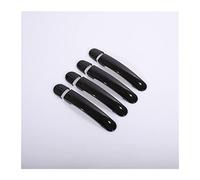 STRJUS Car Door Handle Cover for SEAT Ibiza 2009-2017 Black Chrome Car Door Handle Covers Car Styling Accessories Stickers(Black 0 Keyhole)