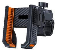 STRJUS Motorcycle Phone Mount GPS Mount Electric Car Motorcycle Mountain Takeaway Rider Battery Shockproof Cell Phone Holder(Orange)