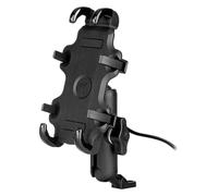STRJUS Motorcycle Phone Mount GPS Mount Motorcycle Phone Holder USB Charging Cradle 3.0 Quick For Charger Moto Handlebar Rearview Mirror Bracket For Cellphones(Mirror Charger)