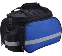 STRJUS Motorcycle Seat Bag Motorcycle Tool Bag Pannier Carrier Rear Rack Trunk Luggage Back Seat Double Side Durable Travel Motorbike Saddle Bags(Blue)