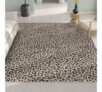 Strloepr Area Rugs 4 x 6 ft,modern leopard print Taupe orange Black, 120 x 185 cm, Washable Rug for Living Bedroom Under Dining Kitchen Table Carpet
