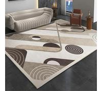 Strloepr Area Rugs 5.2 x 6.5 ft,Modern Neutral Beige Taupe White Geometric Designs,Brown,160 x 200 cm, Washable Rug Living Room Decor Aesthetic Bedroom Accessories Carpet