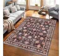 Strloepr Extra Large Rugs 6.5 x 8.2 ft,Vintage Retro Brown, Red, Blue, Orange, Beige, Mustard yellow,200 x 250 cm, Washable Rug Living Room Farmhouse Home Decoration Aesthetic Carpet